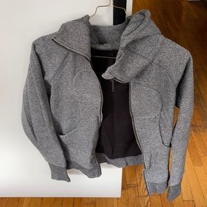 Grey Lulu Lemon Scuba hoodie (10)